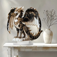 ABHB-Acrylic Dragon Statue Ideal Forstudio Ordisplay Case Tabletop Decor,Perfect Gift