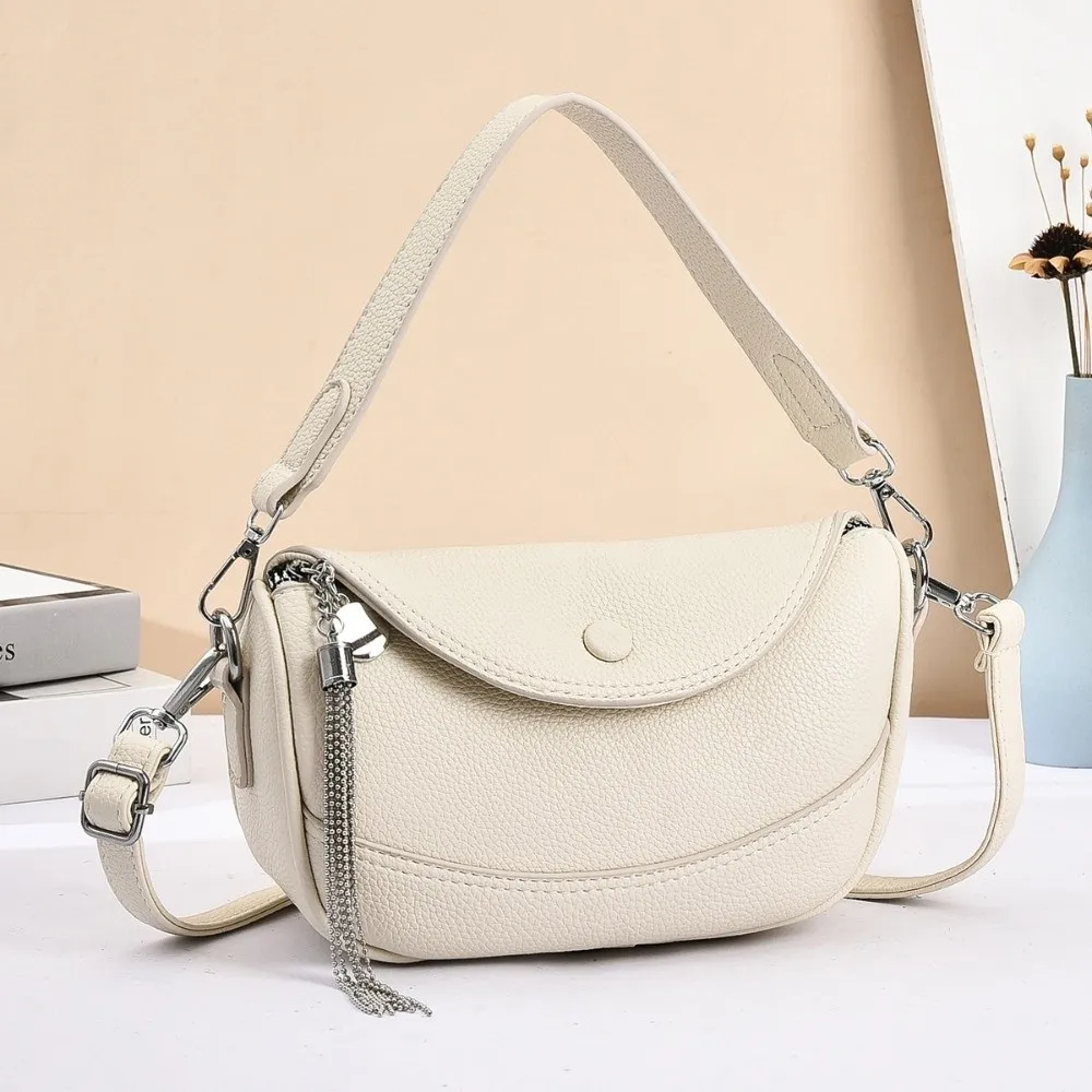 NEW Square Shape Crossbody Bag PU Leather Minimalist Style Lady's Shoulder Bag Litchi Grain Texture Underarm Bag Urban Lifestyle