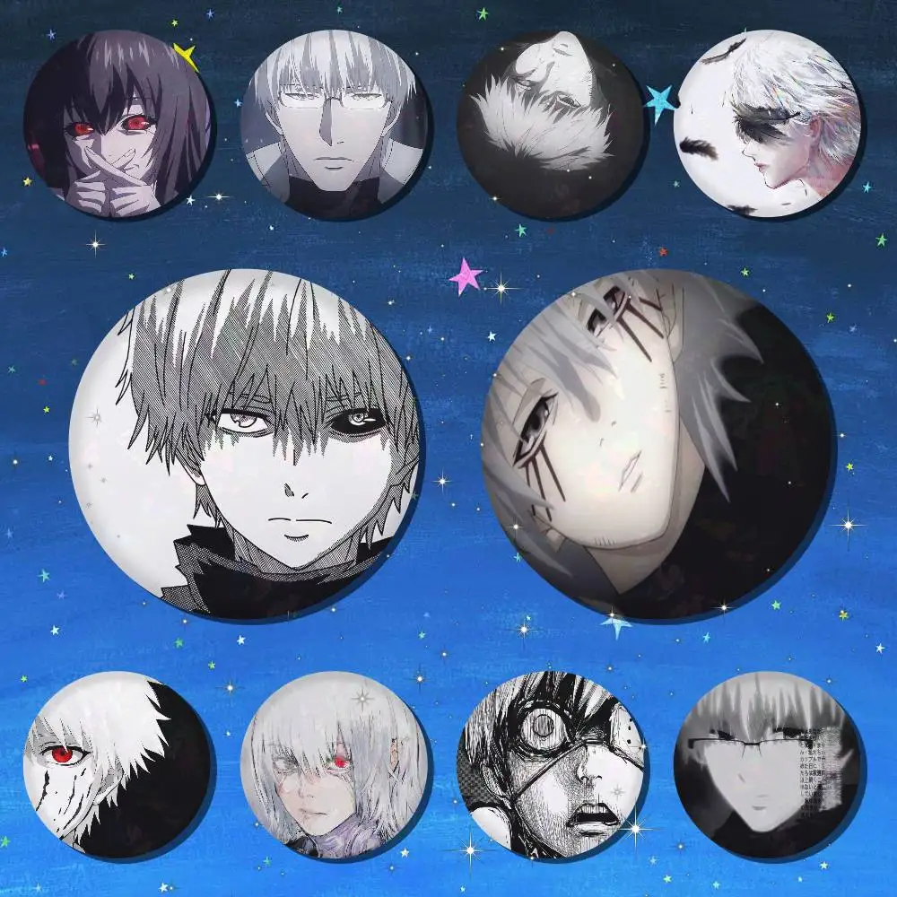 A-T-Tokyo G-Ghoul Anime Anime Round Badges, Brooches, Clothing Accessories, Birthday Gifts, Anime Conventions