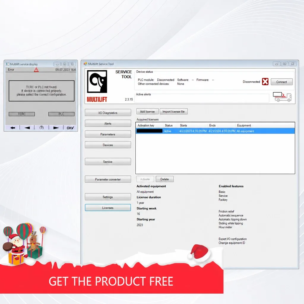 AutoEPC HIAB Cranes Diagnostic Software Package CD [  MULTILIFT Service Tool and Service Display ]+1 Year Login for Multiple PCs
