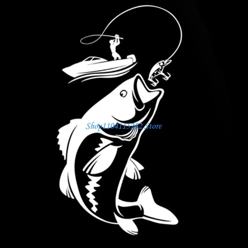 

Scratch Proof PVC Car Sticker Decal Featuring Fish And Fishing Gear Outdoor Use Fade Resistant For Enthusiast Vehicles
