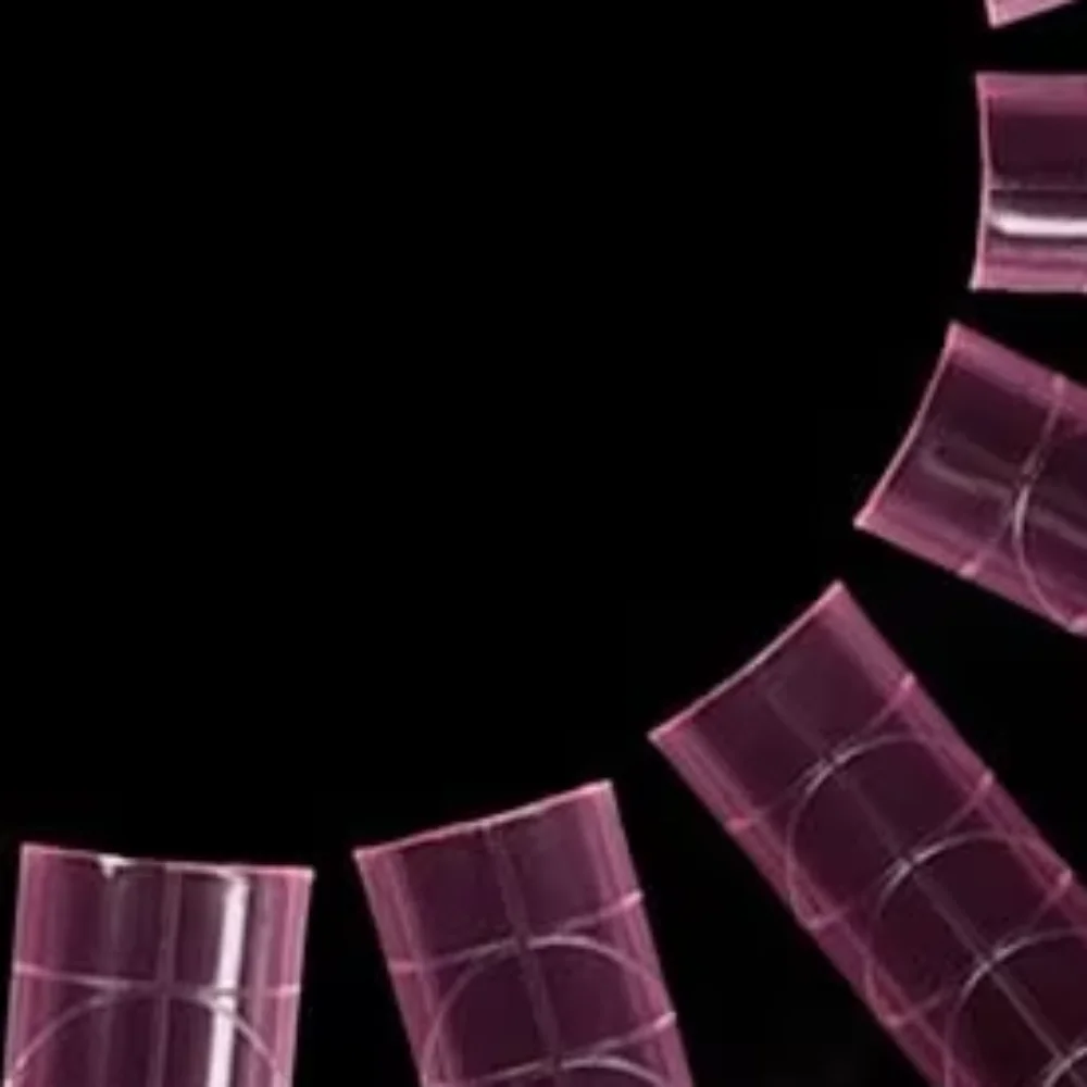 

140 шт./кор., двойная форма для французских ногтей, быстрое наращивание гелевой формы со шкалой, розовые прозрачные формы для наращивания ногтей, квадратное полное покрытие