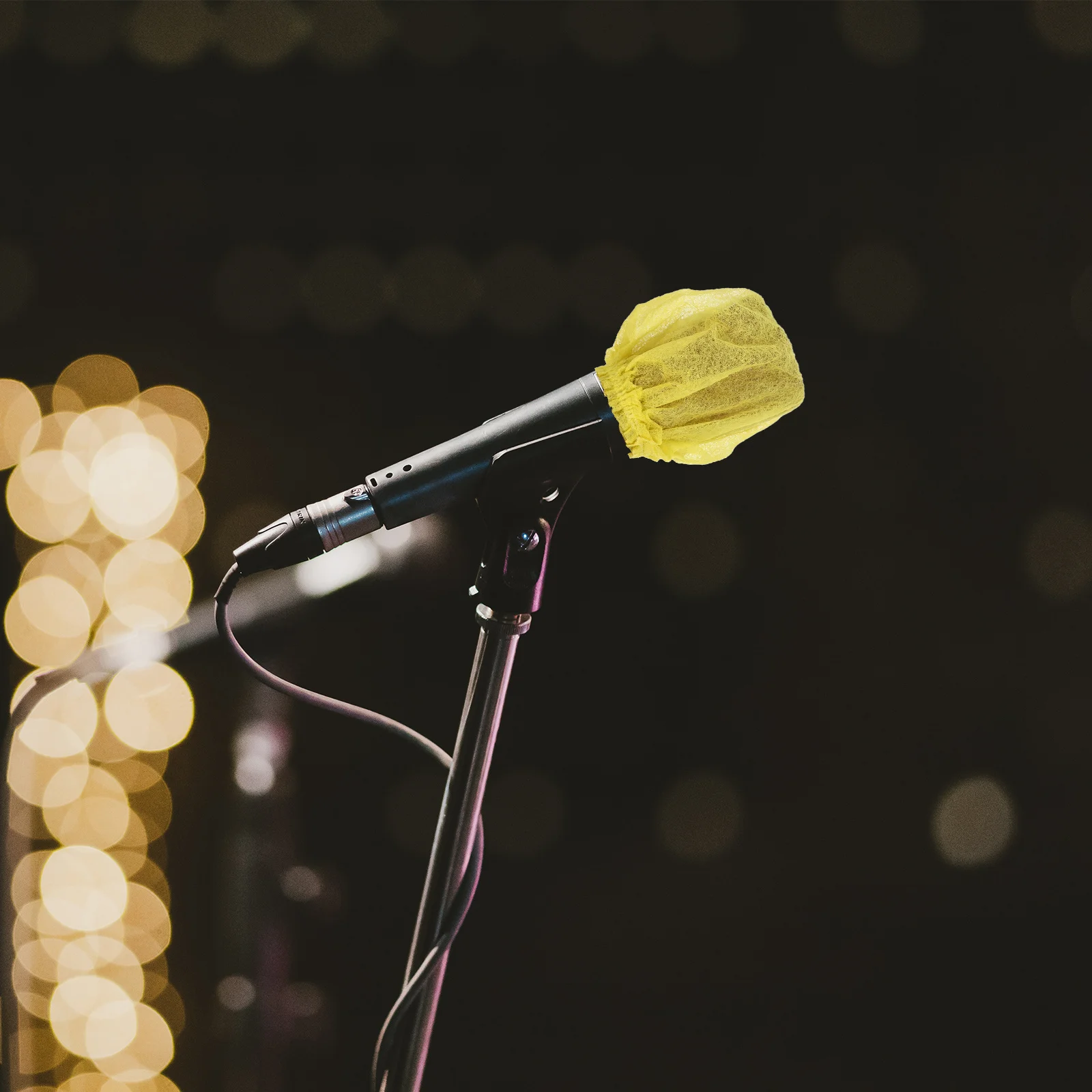 200Pcs Disposable Microphone Covers Breathable Protective Mic Windshield for Ktv Conference Stage Non-Woven Moisture Saliva