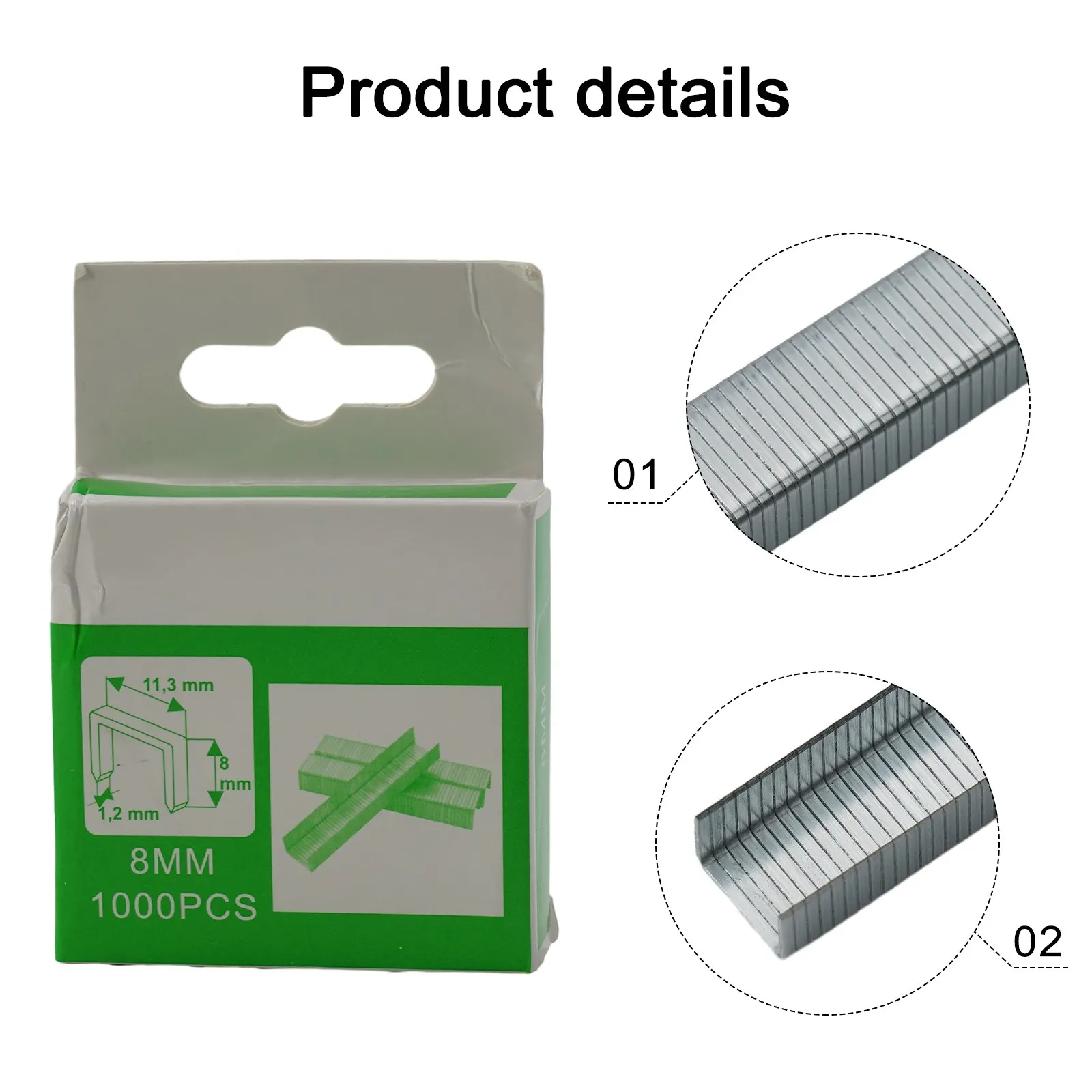 Durable Brand New Staples Nails DIY 12mm/8mm/10mm U Shape Wood Furniture 1000Pcs Brad Nails Door Nail Household