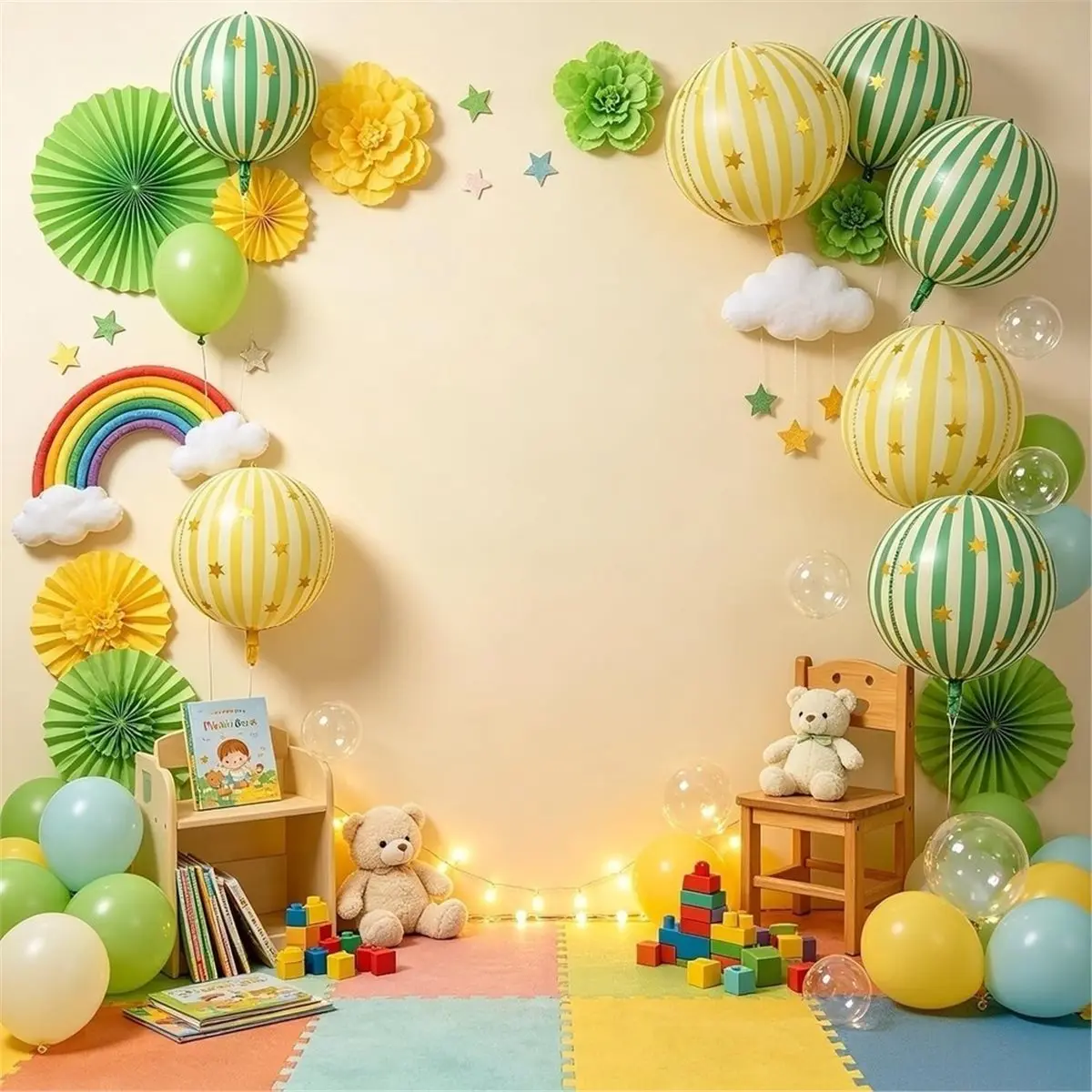 20 PCS Carnival Balloons Circus Balloons 22 Inch Star Striped Foil Balloons for Theme Party Decorations