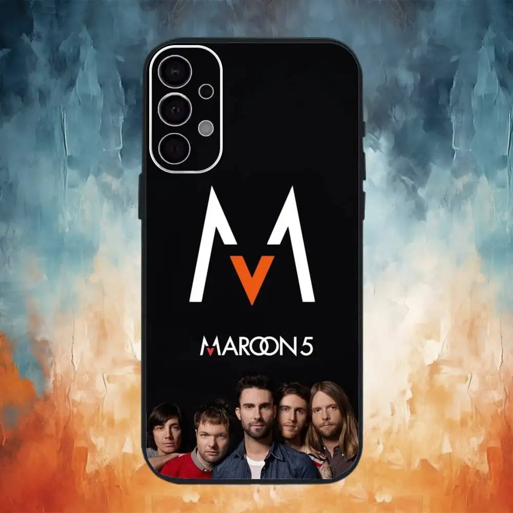 Band M-Maroon 5 Phone Case For Samsung S25,S24,S21,S22,S23,S30,Ultra,S20,Plus,Fe,Lite Black Shell