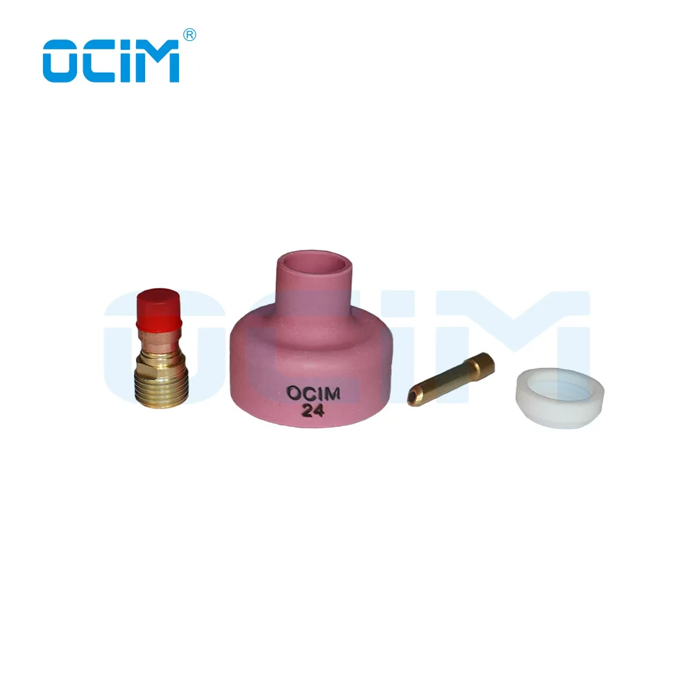 12# 14# 16# 24# Ceramic Nozzle Kit 1.6MM Or 2.4MM Plastic Box Packaging Fit WP17/18/26 Tig Gun