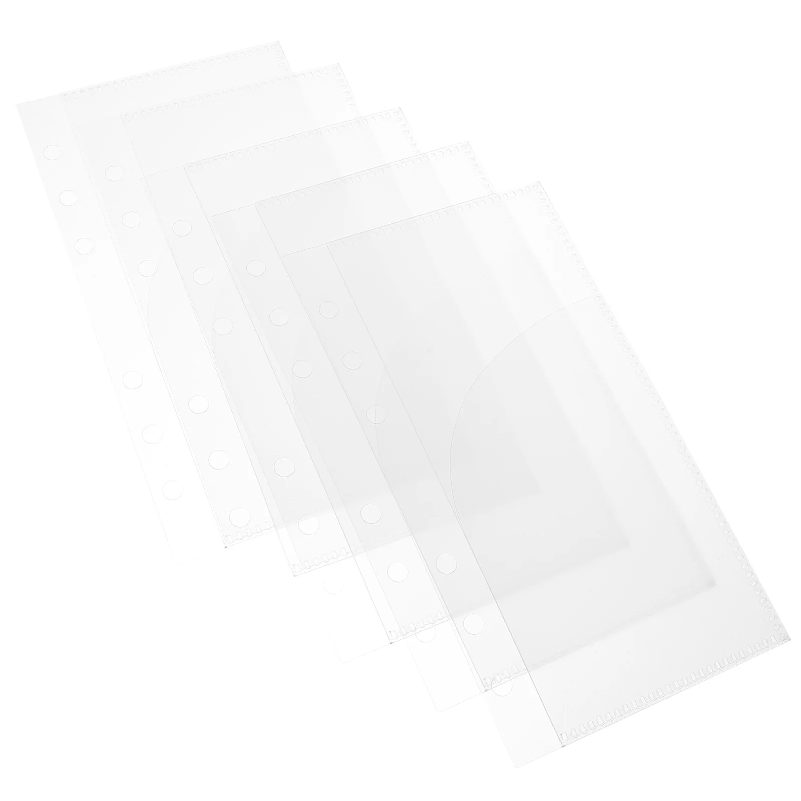 

5Pcs Small Budget Book Pockets 6-Holes Inserts Anti-Wear Practical for Long Term Use in Various Scenarios Binder Pocket