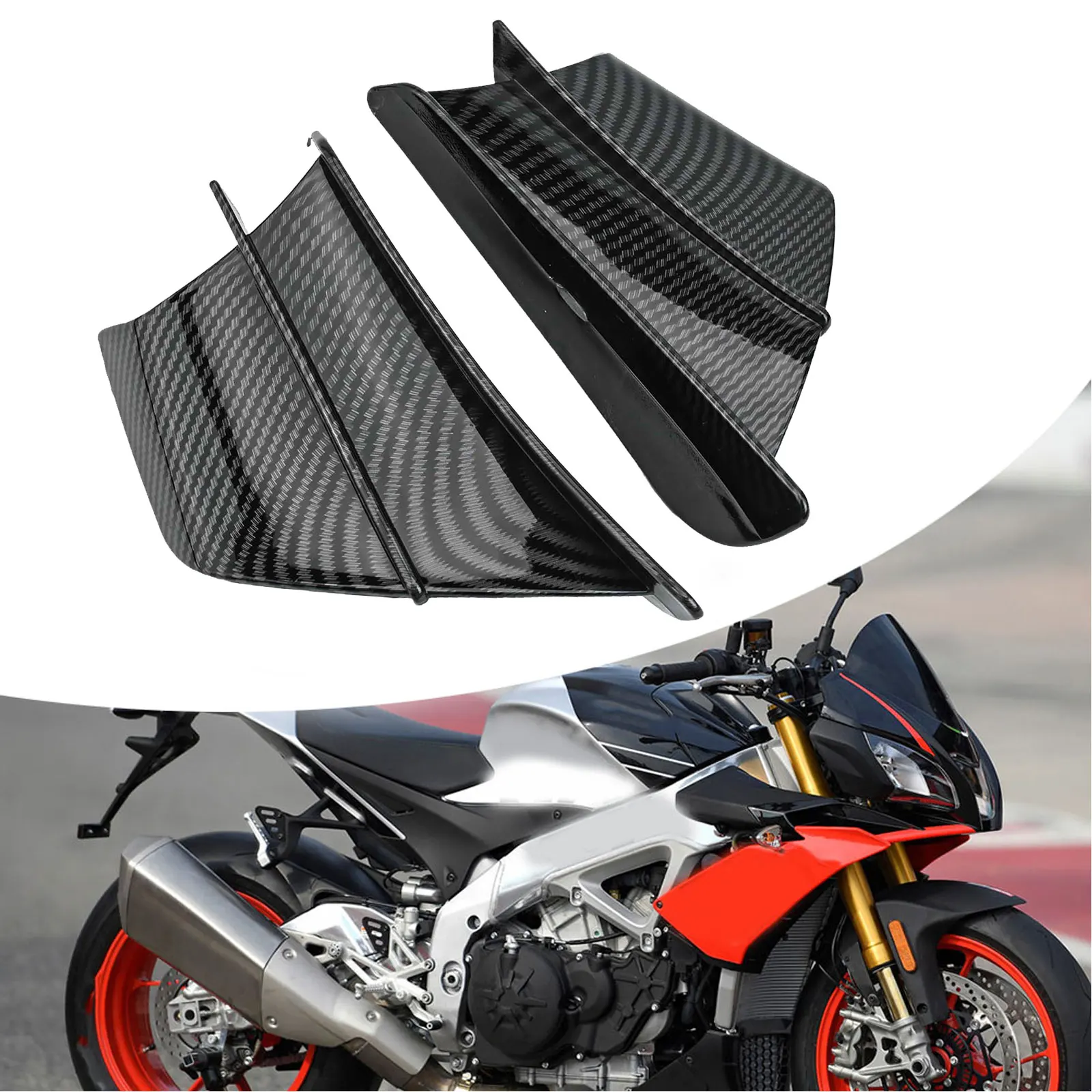 

2 Pcs Aerodynamic Wing Kit Spoiler For Yamaha For Suzuki For Kawasaki For Honda H2/H2R For Scooter Aerodynamic Wing Kit