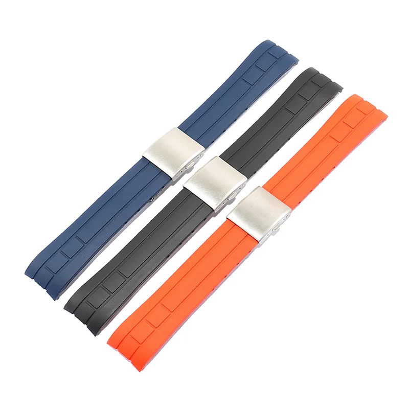 Waterproof Silicone Watchband For Mido M005 M026 Black Blue Orange Rubber Watch Strap 22 23mm