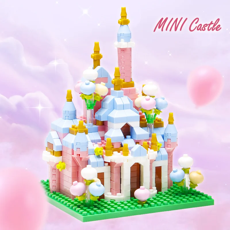 

Mini Castle Building Blocks Fairy Tale Castle Church Micro Blocks DIY Toys Bricks Construction Toys for Girls Birthday Gift