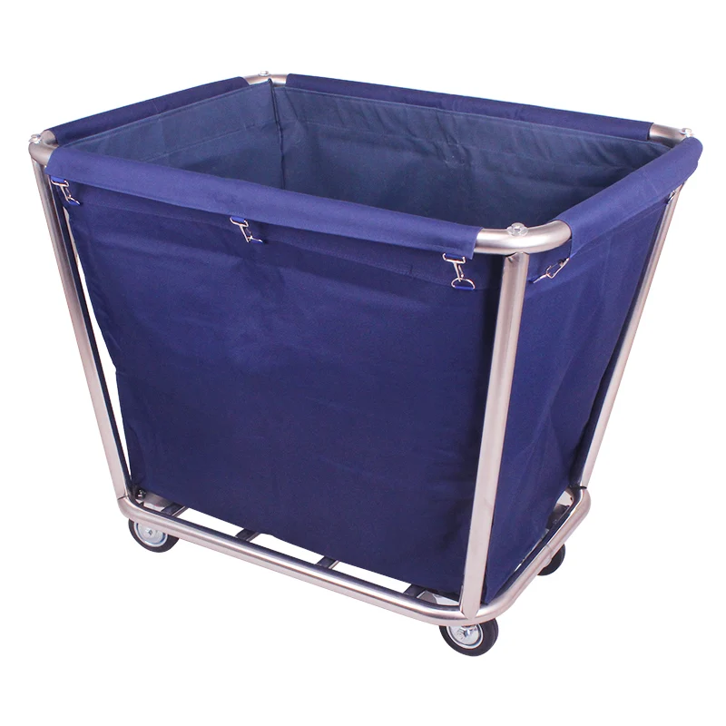 

Linen Trolley Hotel Guest Room Service Trolley Stainless Steel Trolley Laundry Dry Cleaner