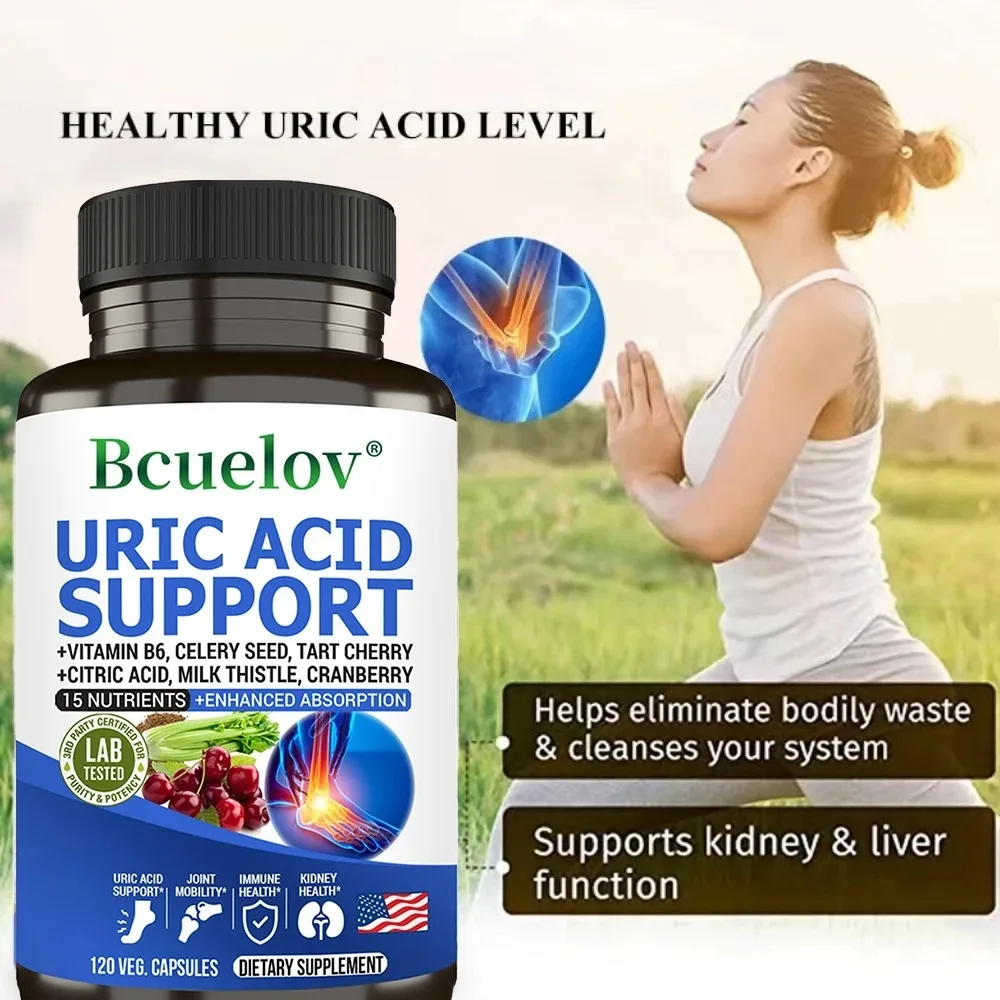 Uric Acid Support Capsules - Uric Acid Cleanse & Kidney Support, Joint Support Supplement & Detox Cleanse