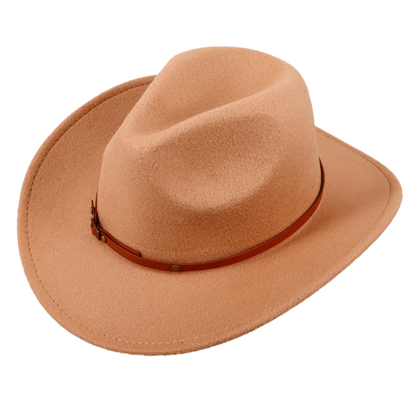

Cowboy For Women Men Adjustable Western Style Party Hat Outdoor Decorative Costume Accessory Felt Cowgirl Hat