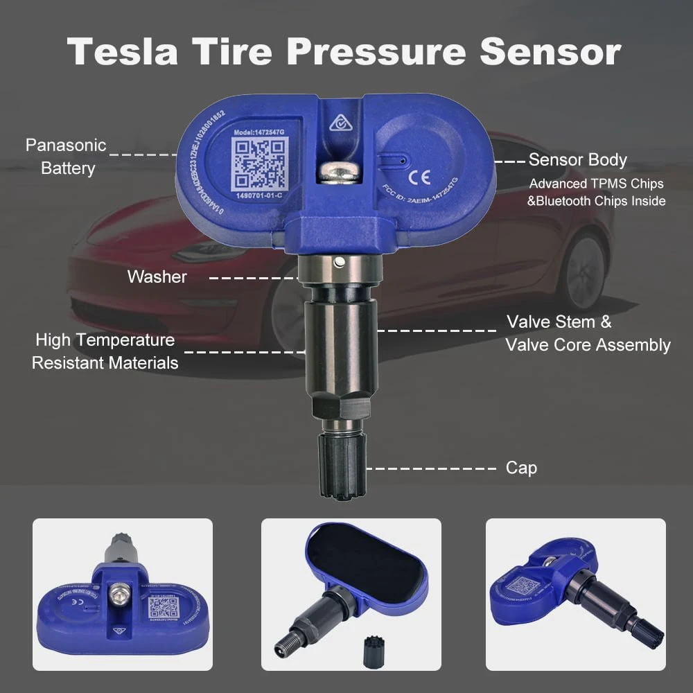 1490701-01-C Bluetooth TPMS Tire Pressure Monitor Sensor For Tesla Model 3 Y X S Plaid 2020 2021 2022 2023 2024 1490701-01-B