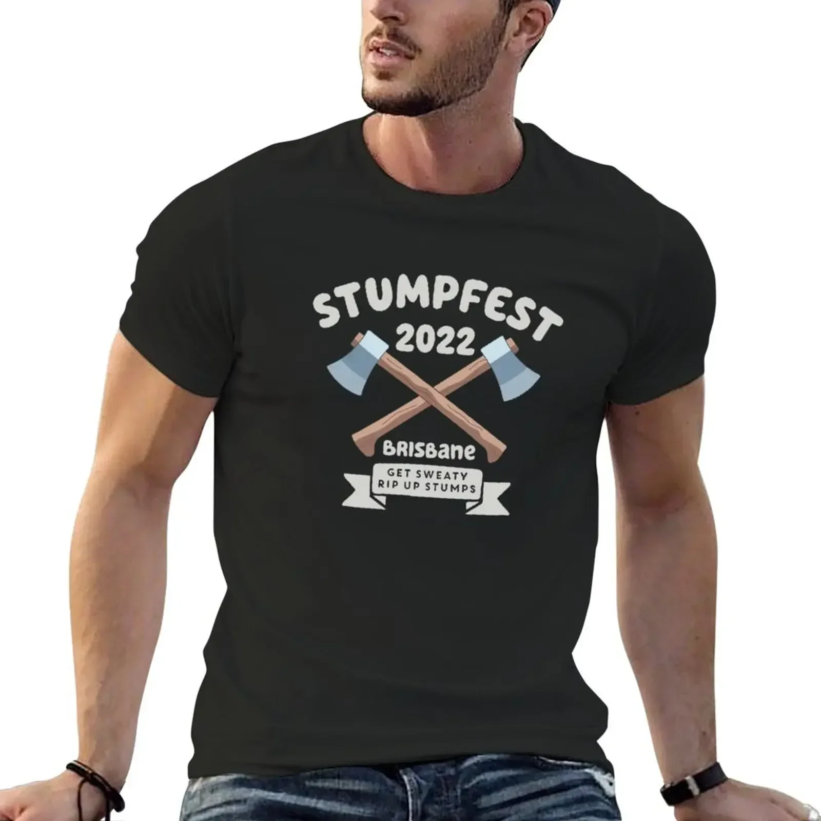 Stumpfest 2022 T-Shirt cotton graphic tees blue archive men workout shirt