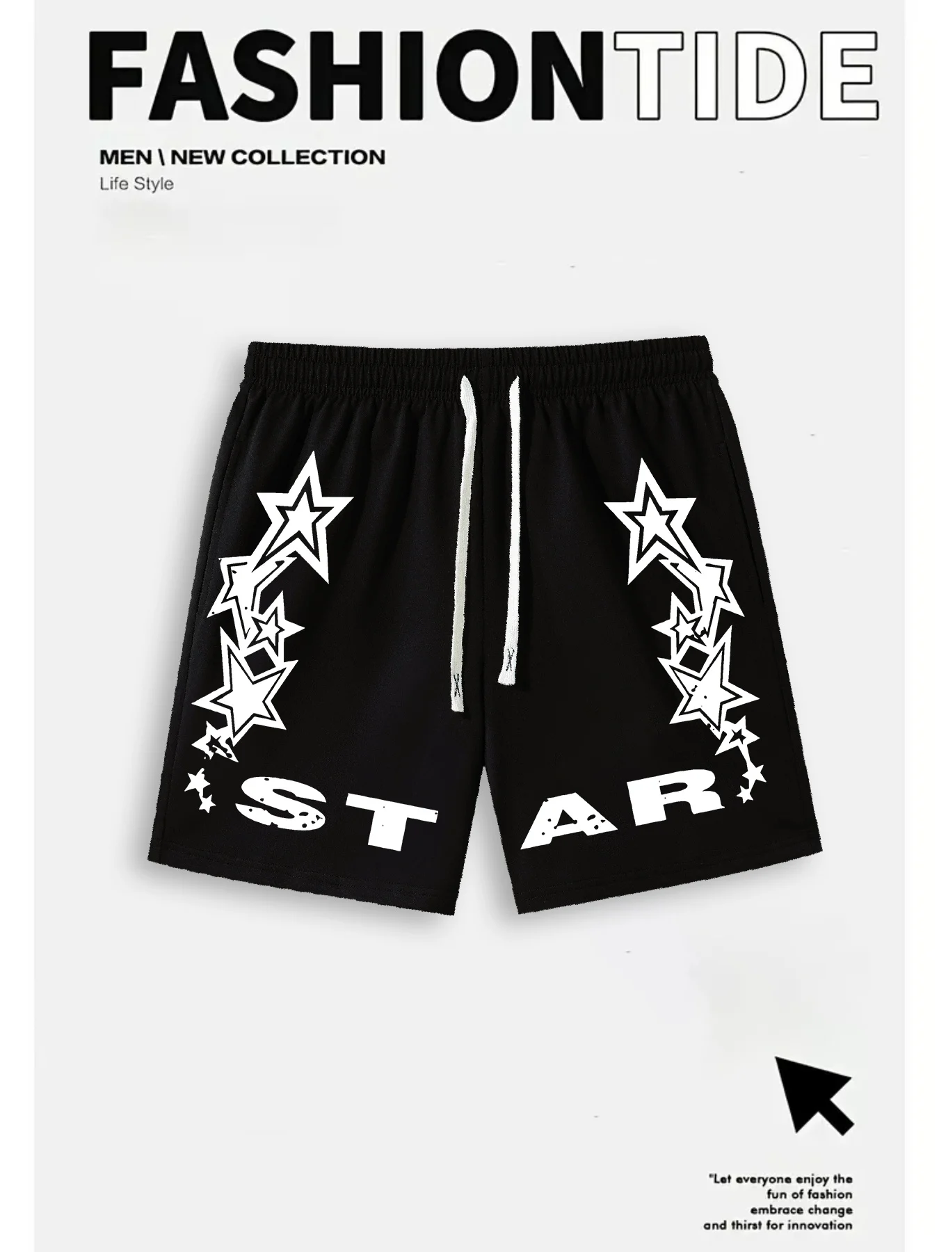 

The new men's shorts for the summer of 2025 are breathable lightweight casual and fashionable with letter prints