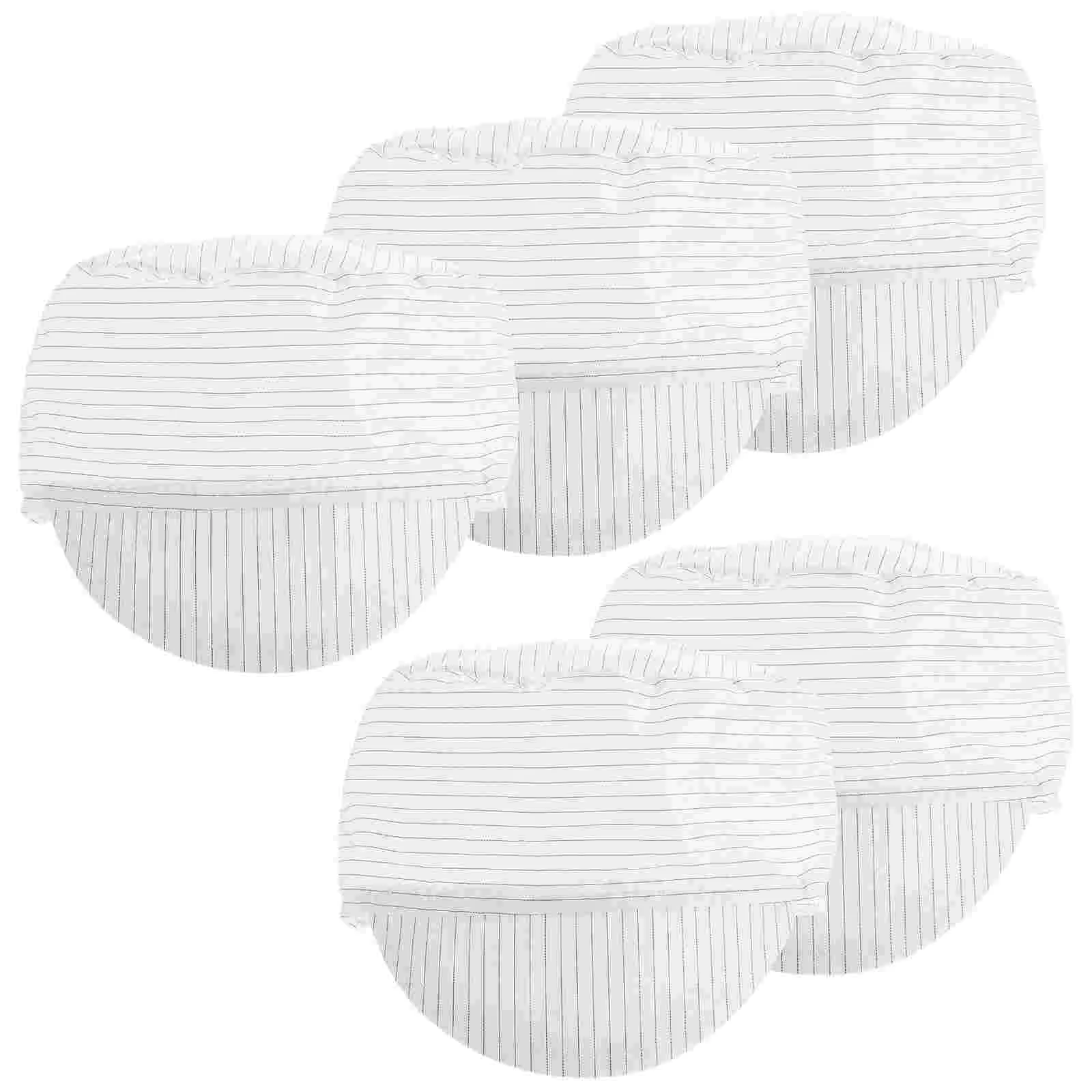 5pcs Cleanroom Anti-static Workshop Hat Breathable Hat Factory Working Hat (White) anti-static cap protective hat