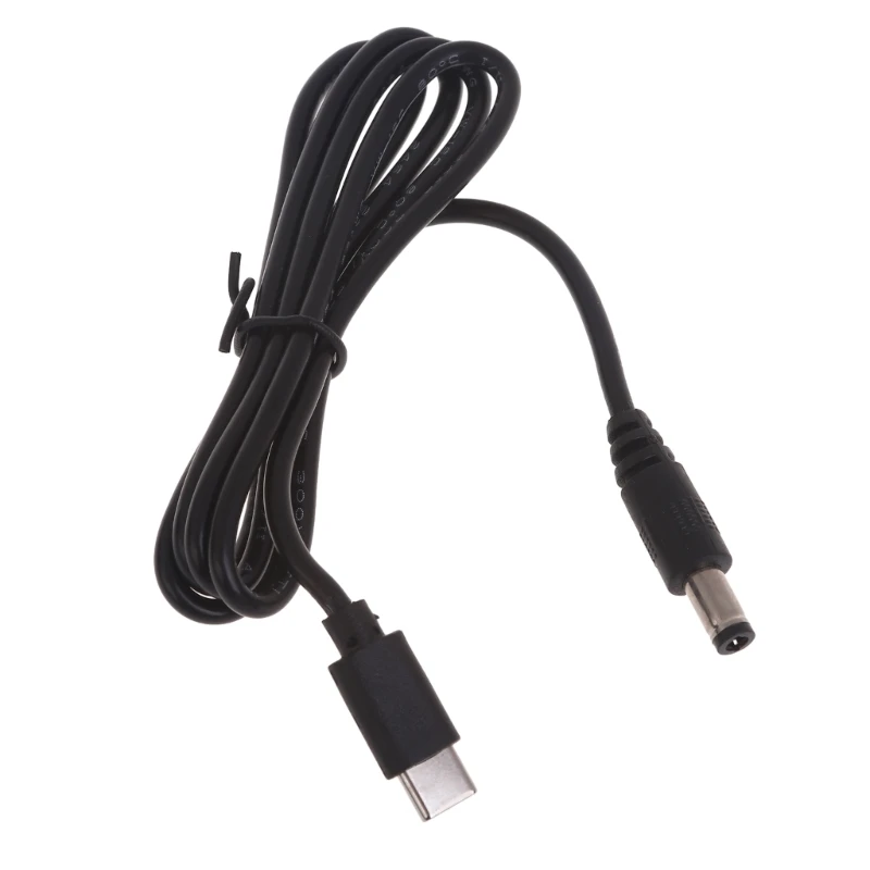 Y1UB Type-C Male to 5521mm Male Charging Cable DC9/12/15/20V Power Supply Adapter Cord Converter Connector Wire 100cm