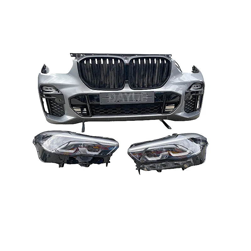 

X5 for B-MW G05 x5 front bumper assembly, used front bumper, headlights, popular g05 body kit