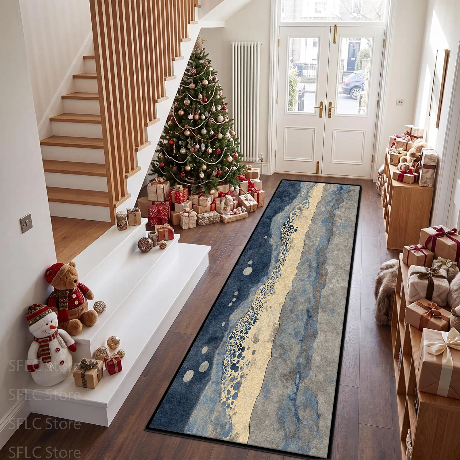 Modern Fresh Abstract Style Aisle Carpet Runner Antiskid Washable Living Room Sofa Home Decor Rug Soft Plush Bedroom Bedside Mat