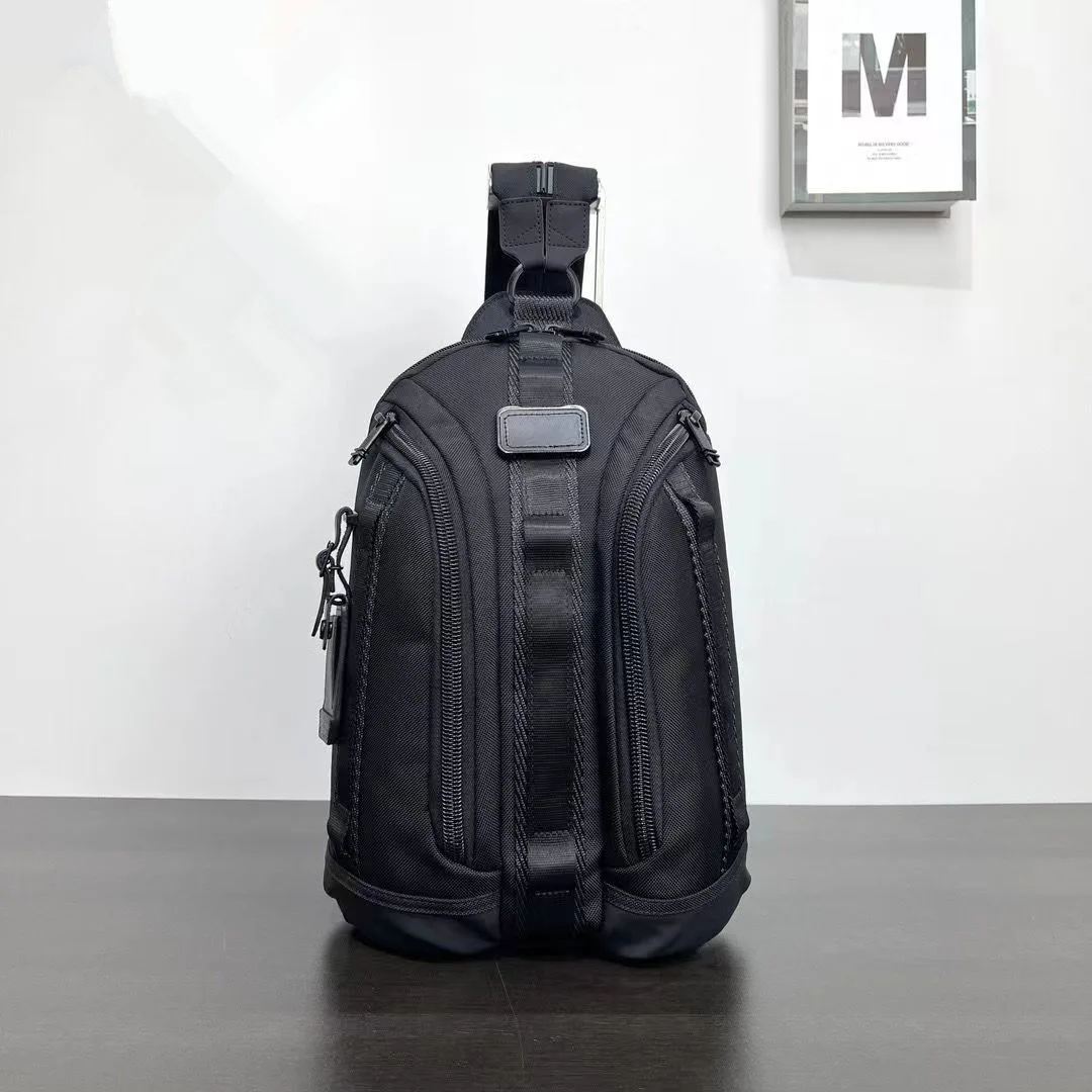 

Men's Ballistic Nylon Chest Bag Large Capacity Detachable Strap Crossbody Shoulder Backpack Business Travel Commuting Bag