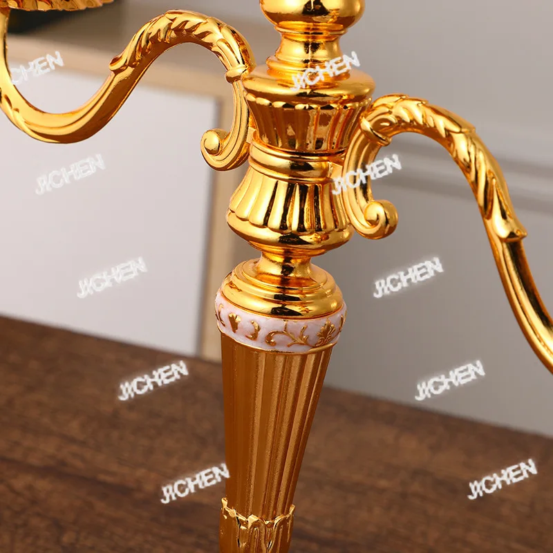 

ZQW три головки пять головок золотой и серебряный винтажный подсвечник из сплава отель дом свадьба ресторан подсвечник свеча