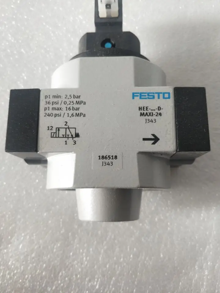 German FESTO FESTO Gas Source Starting Valve 186518 HEE-1/2-D-MAXI-24 In Stock.