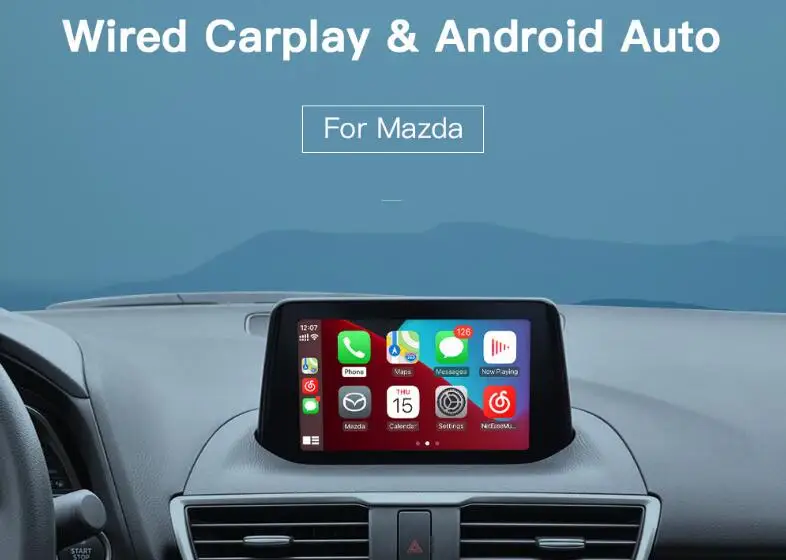 Suit for Mazda 2 3 6 CX-3 CX-5 CX-9 Wired Carplay Android Auto USB Module TK78-66-9U0 C