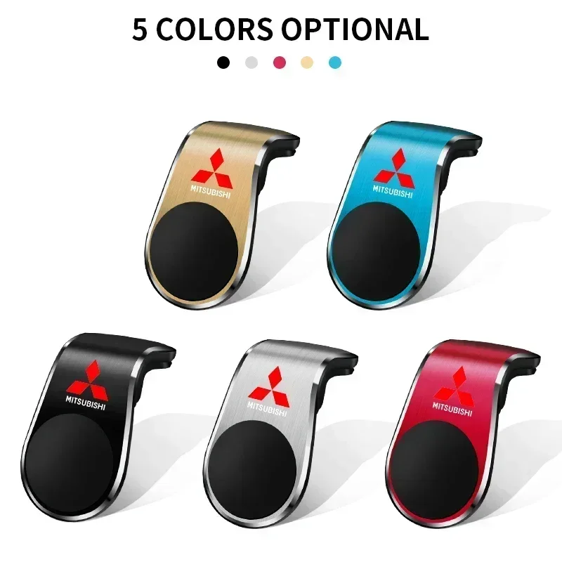 Car Logo New Mobile Metal Magnetic Car Phone Holder For Mitsubishi Asx Lancer Pajero 4 Outlander 3 Xl l200 EX10 X Colt Pajero