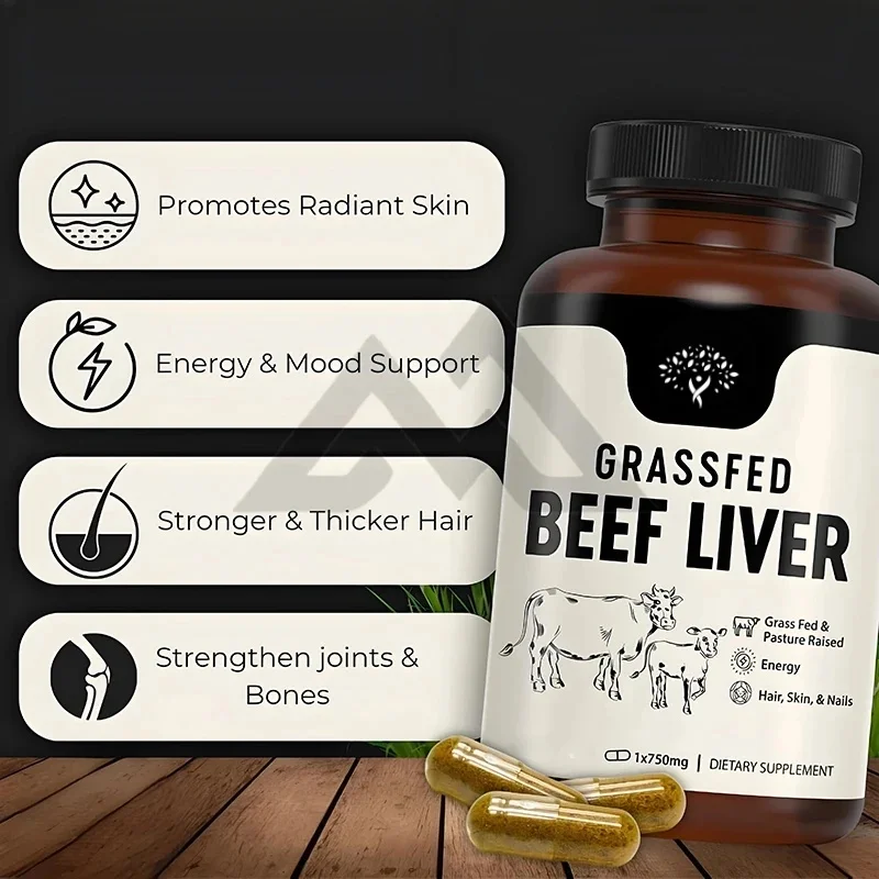 Grass Fed Beef Liver Capsules Exquisite Liver Supplements Freeze Dried Liver Pills Milligrams 60 Capsules