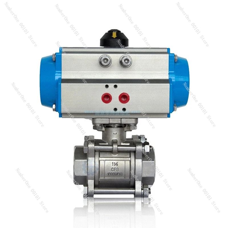 Three-piece stainless steel pneumatic internal thread ball valve - 3PC straight wire ball valve