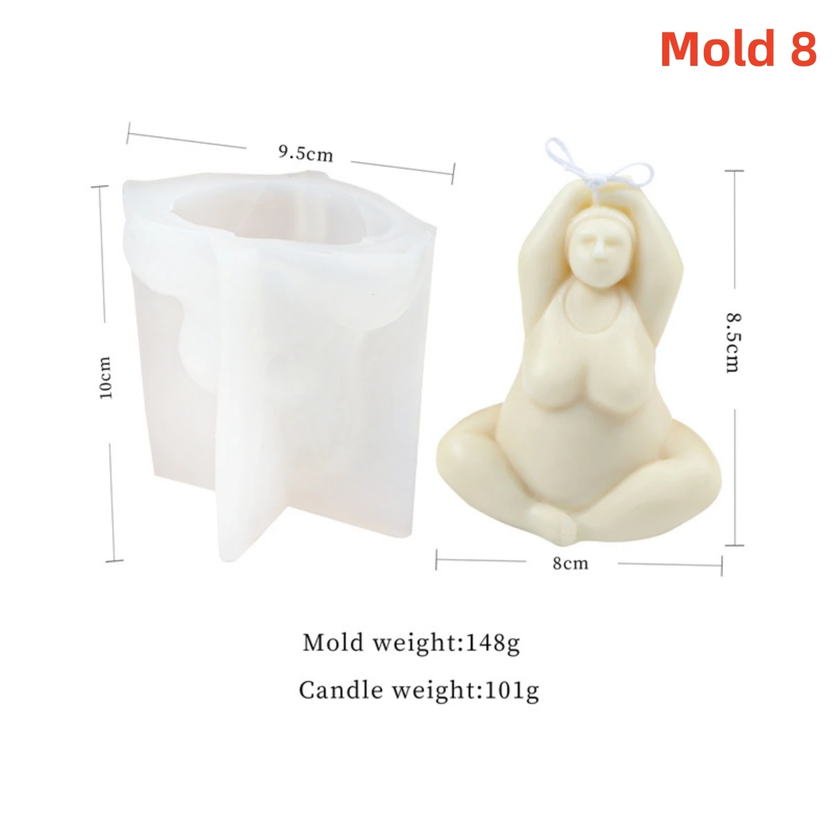 3D Lady Body Kaars Schimmel Yoga Pose Zeep Geurende Gips Epoxyhars Maken Mold DIY Home Decoratie Handgemaakte Geschenken - afbeelding 1