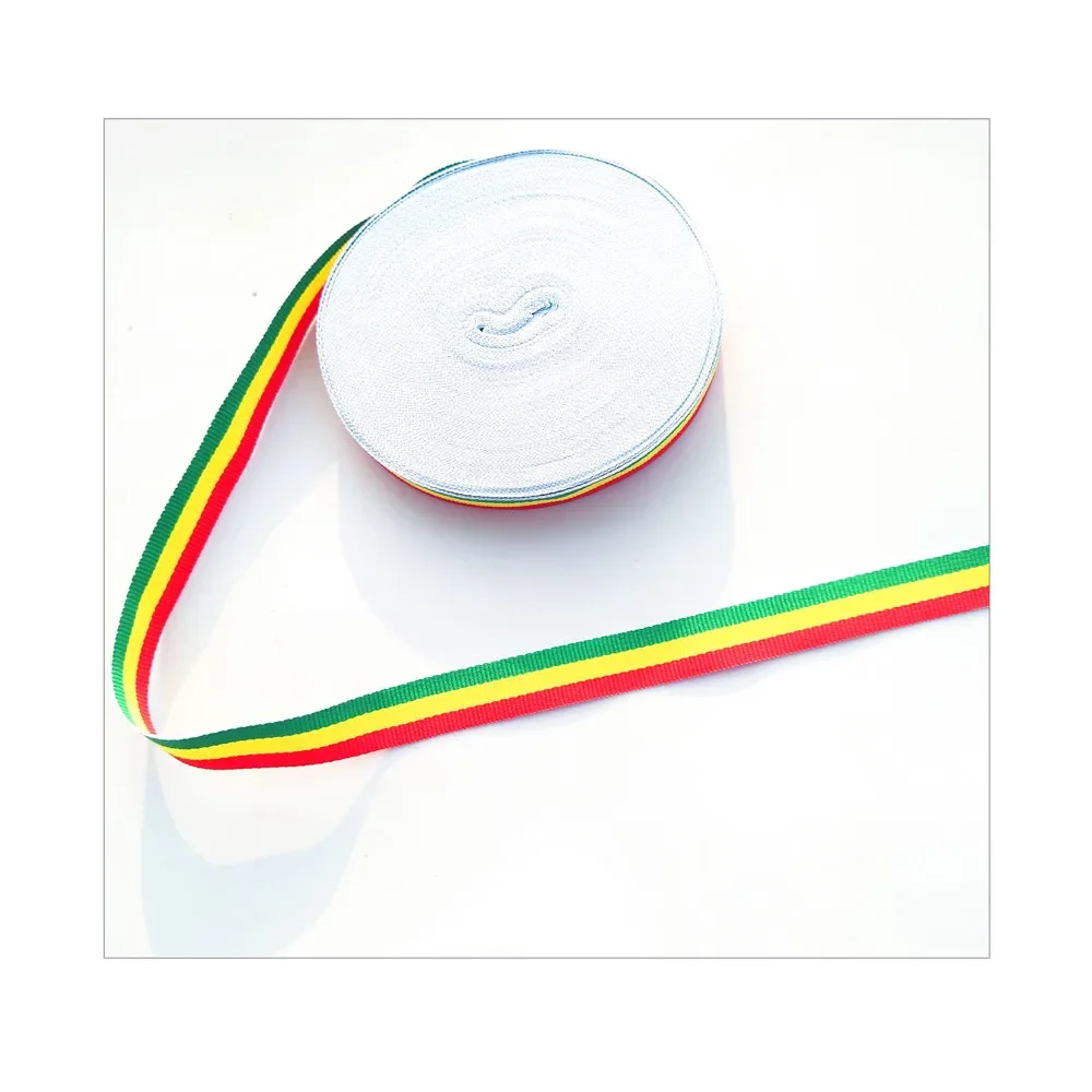 Party Decor Grosgrain Ribbon 30-15mm Thick Polyester 10 Yard Stripe Decorative for Bracelet Belt Hair Butterfly Red Green Yellow