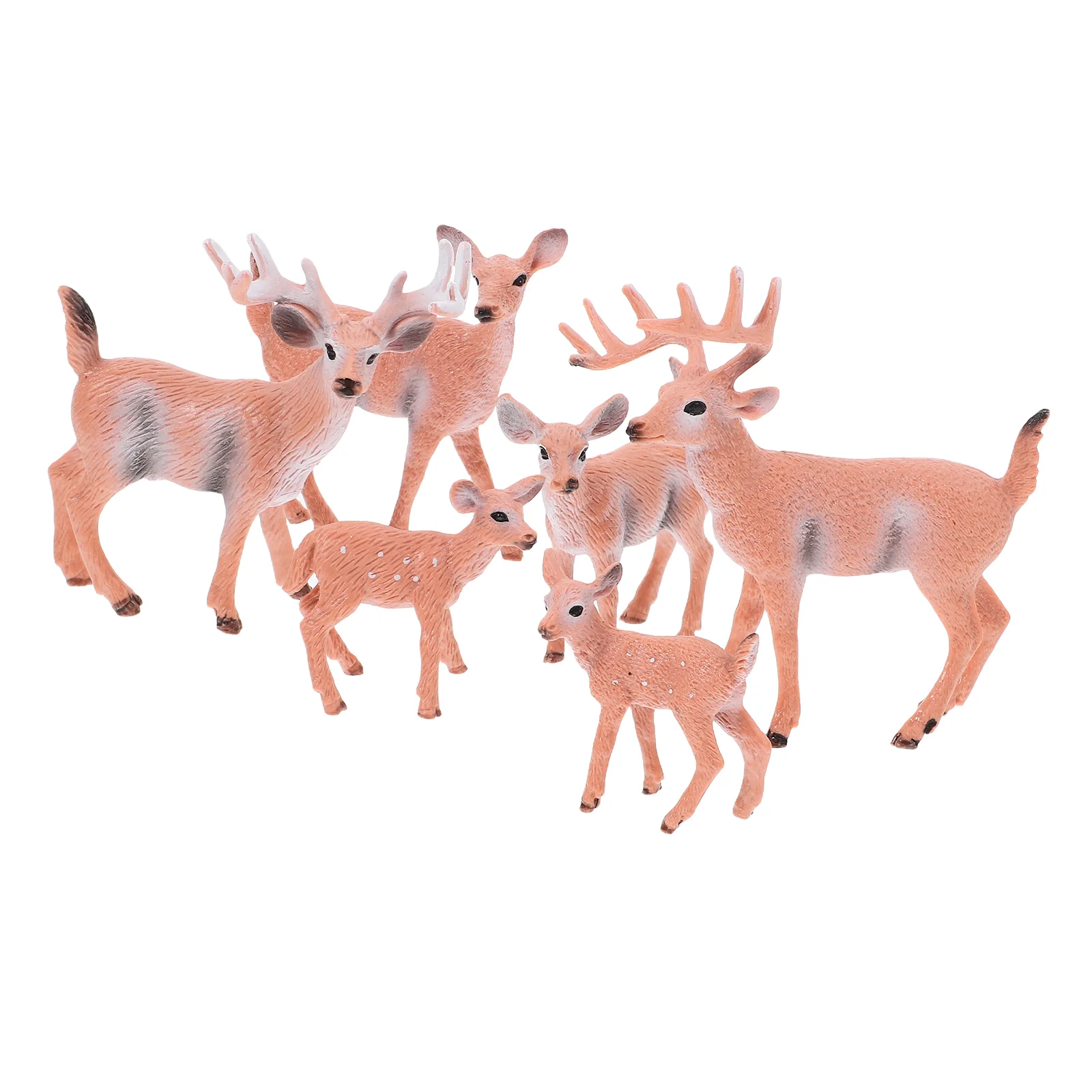 

6 Pcs Snow Globe Ornament Deer Figurines Craft Home Decor Statue Decoration Girl Model Child