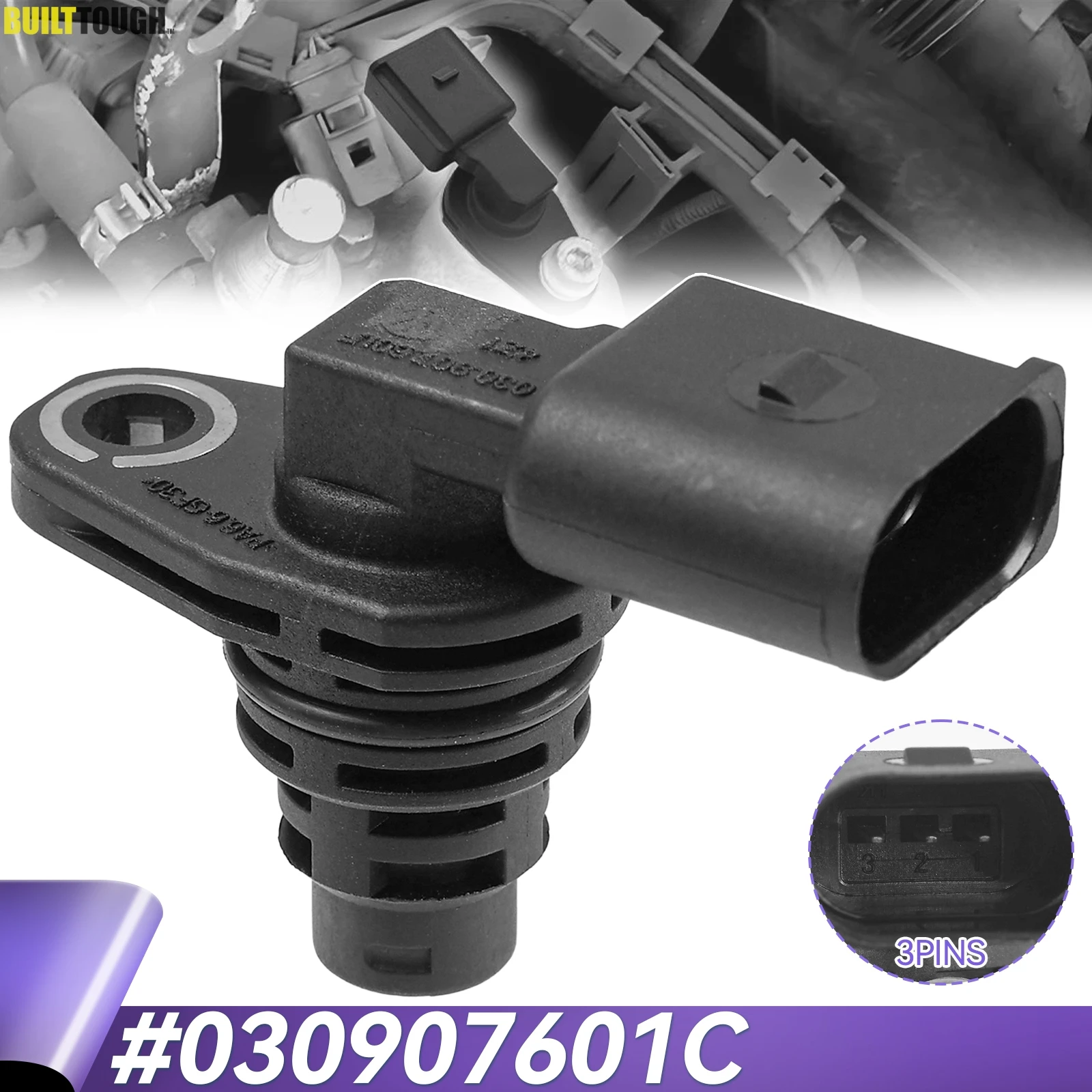 Датчик положения распределительного вала для Audi A1 A2 A3 A8 Q7 TT VW Beetle Golf Seat Jetta Altea Skoda Fabia 030907601E 030907601D 030907601F