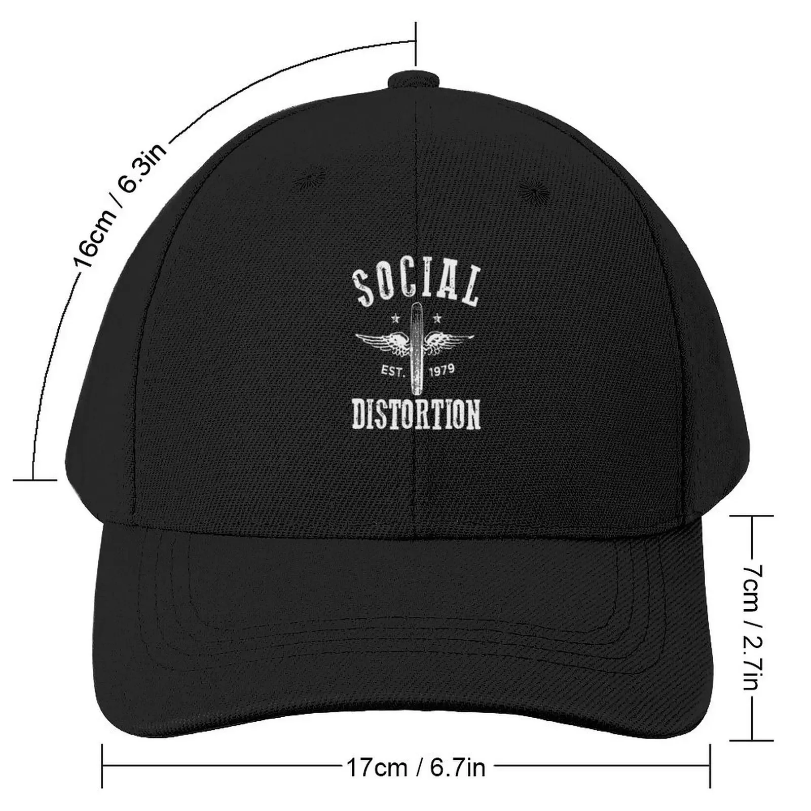 Social Distortion T-Shirtswing est 1979 Social band distortion long beach gift for fans and lovers Baseball Cap