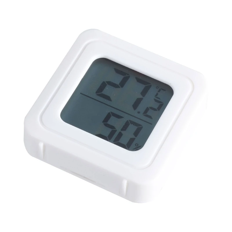 Digital Hygrometer Indoor Thermometers Fashion Multifunctional Temperature Humidity Monitors with Clock for Home Car Use