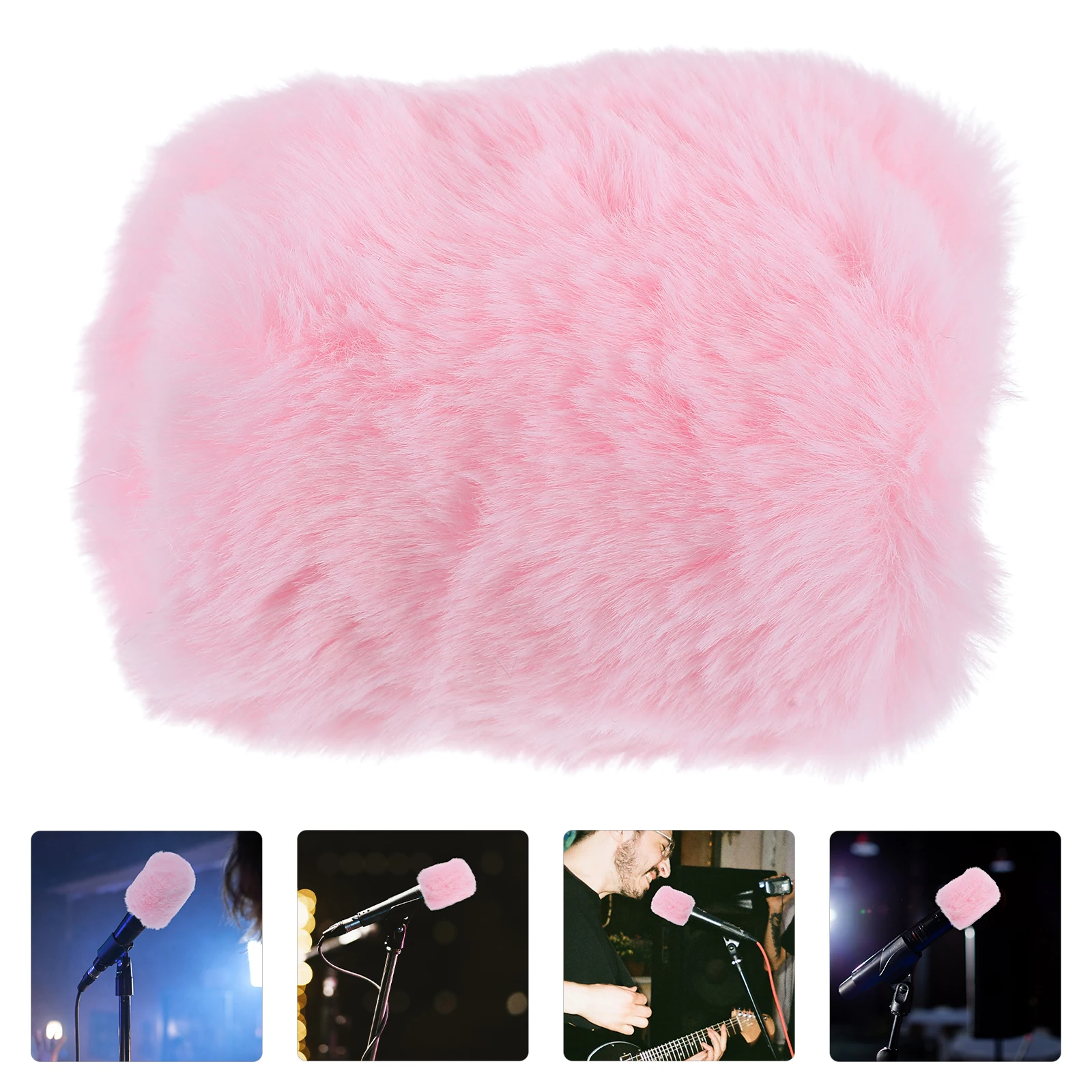 

Microphone Windscreen Cover Artificial Furry Muff For Mic Recording Studio Splash Wind Noise Protection Compatible With