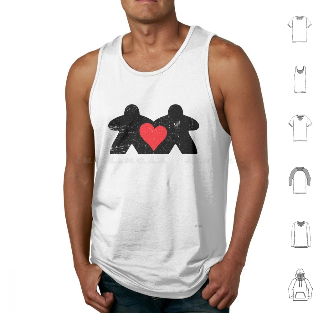 Together Meeple Love Laughter Memory Formation Tank Tops Vest Sleeveless Silentecho Funny Meeple Together Meeple Love