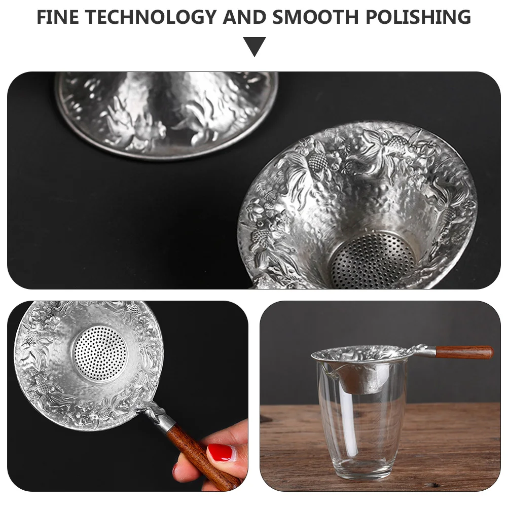 

Reusable Tea Strainer Filter Sifter Stainless Steel Black Infusers for Loose Leaf Office Kitchen Bar Use Eco Friendly Gift Idea
