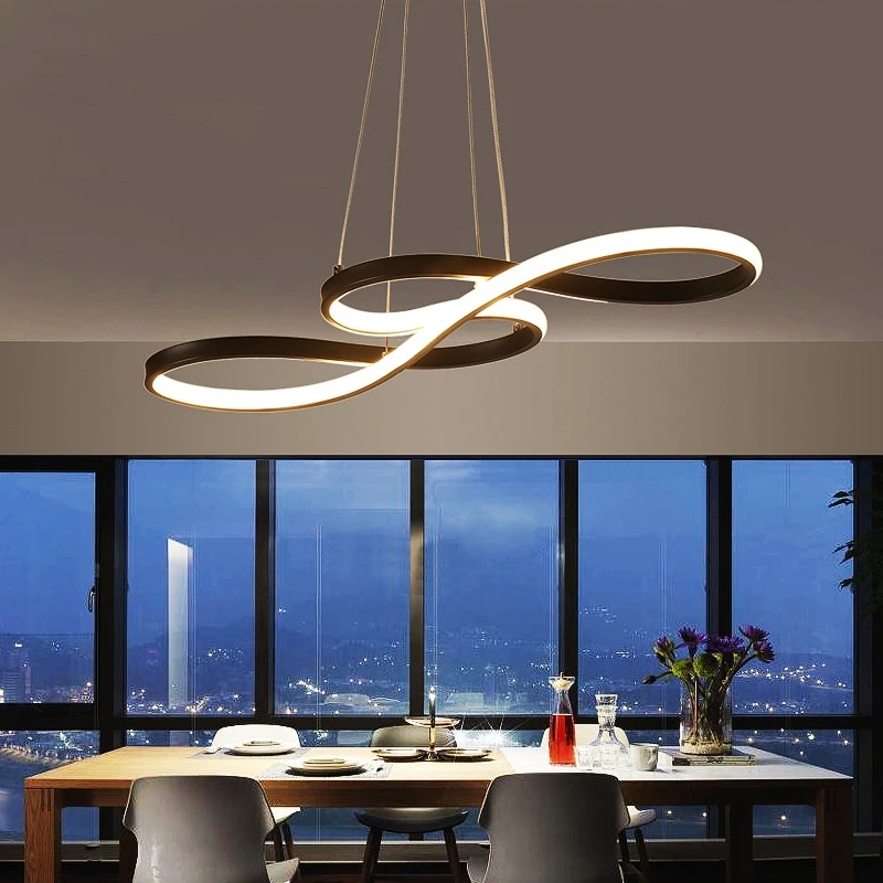

Room Decor LED Hanging Lights Modern Kitchen Island Pendant Lights Bar Table Dining Kitchen Led Remote Dimming Cord Pendant Lamp