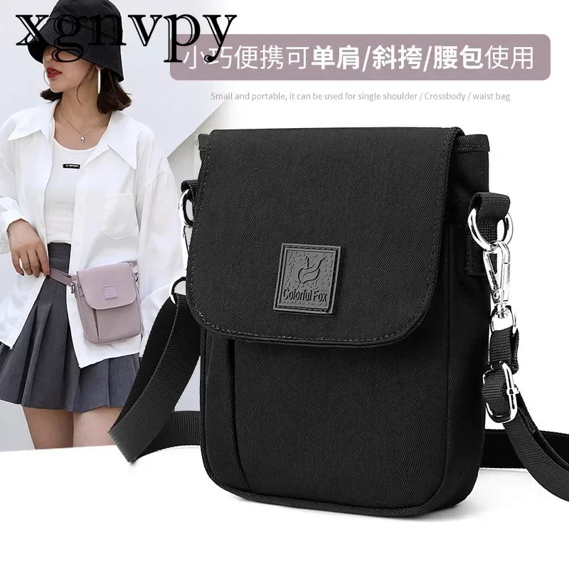 Xgnvpy-Bolso de hombro todo en uno para mujer, bandolera de nailon impermeable, informal, para teléfono