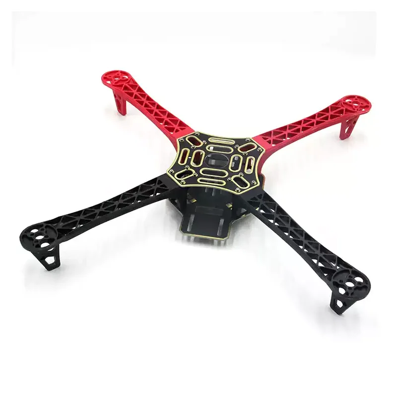 Drone F450 avec caméra, KIT de roue de flamme, cadre 450, panneau de section ESC, Multicopter RC Quadcopter Heli multi-rotor avec train terrestre