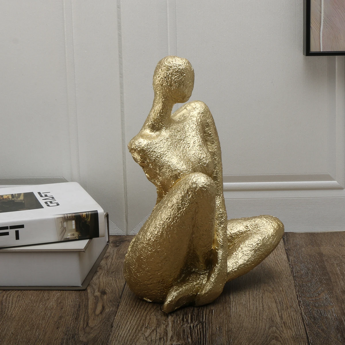Abstrakte Körperskulptur-Kunst - Goldene Göttin Statue, Kreatives Wohndekor Geschenk – Detail 2