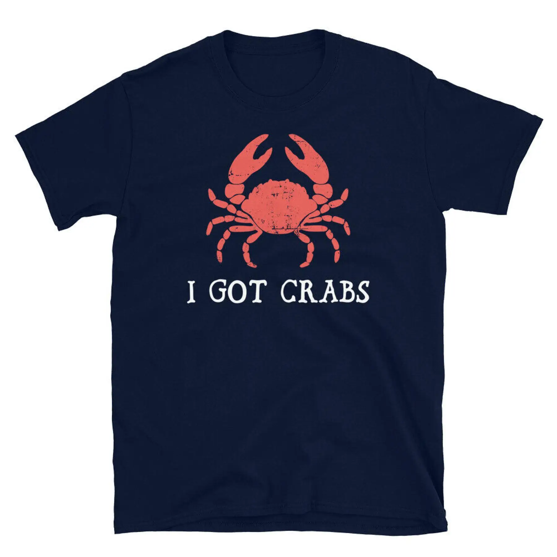 

Футболка унисекс с короткими рукавами I Got Crabs, морепродукты, ракушка, ракушка