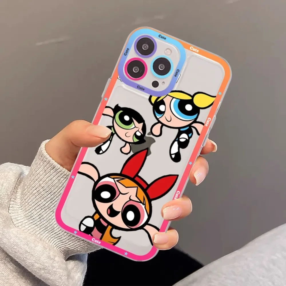 Cute-P-Powerpuffes-G-Girls Phone Case For Redmi 7 8 9 A For Redmi Note 5 7 8 9 10 11 Pro Max 4G 5G Funfas