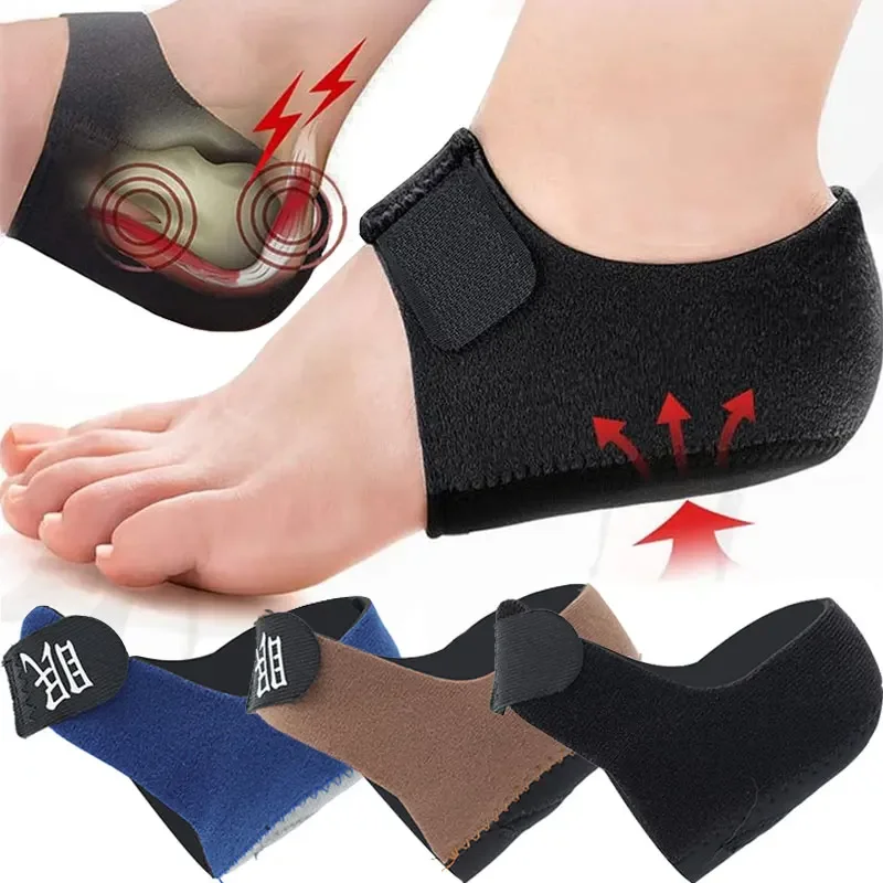 Plantarfasziitis Silikon-Fersenschutz für Fersensporn Stoßdämpfende Schuheinlagen U-Cup Halbe Socken Schmerzlindernde Einlegesohlen