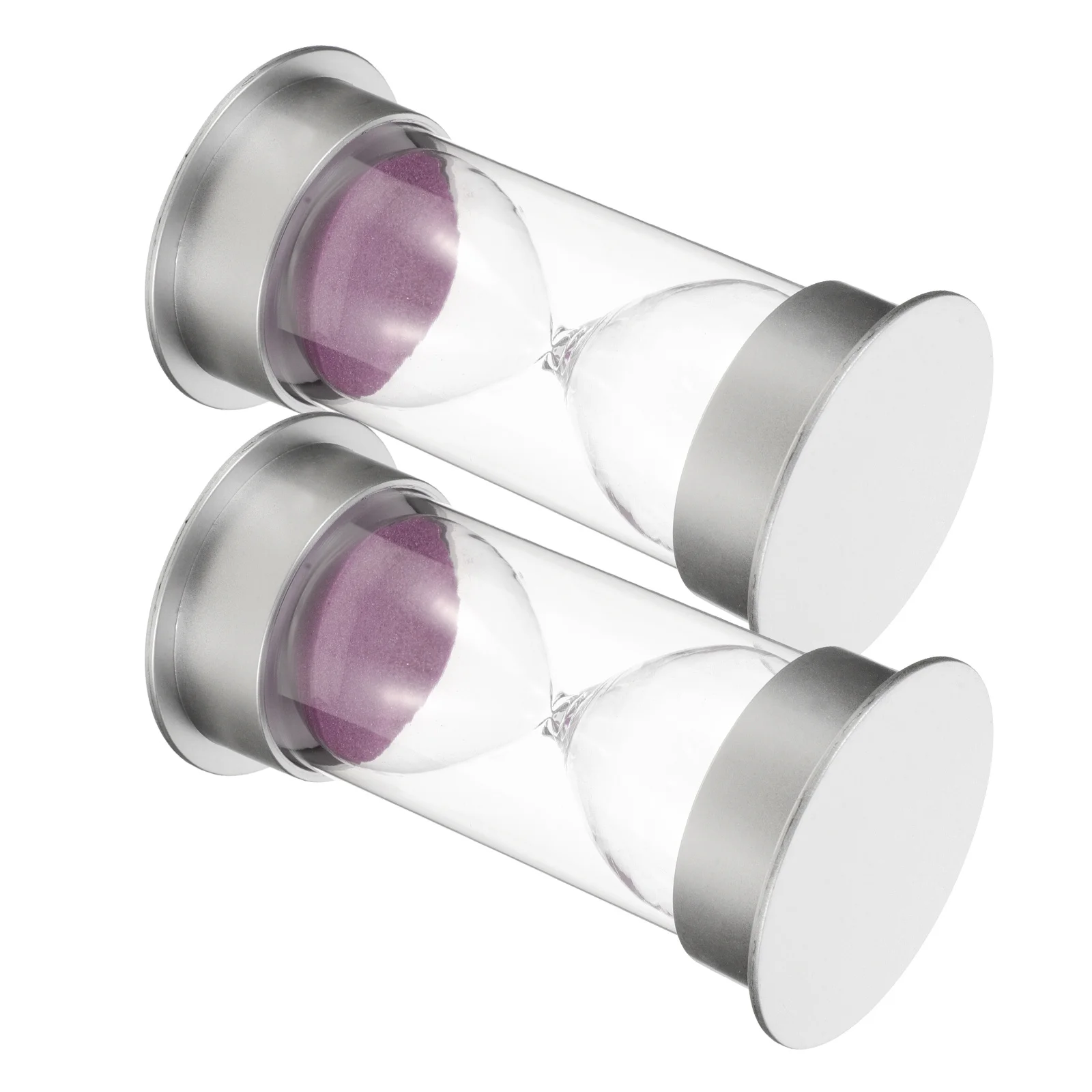 

2Pcs Sand Timer Hourglass Decor High Borosilicate Glass Compact Desktop Multi-Function 10 Minutes Timer for Cooking Study Office