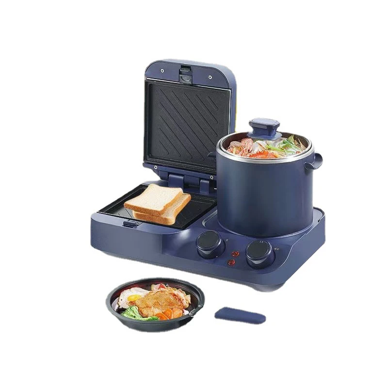 Máquina de desayuno eléctrica automática, electrodoméstico multifunción, cafetera para sándwich, Mini horno doméstico, sartén para freír, tostadora para parrilla